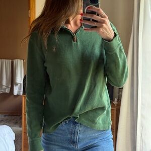 Ralph Lauren Green Quarter-Zip Pullover